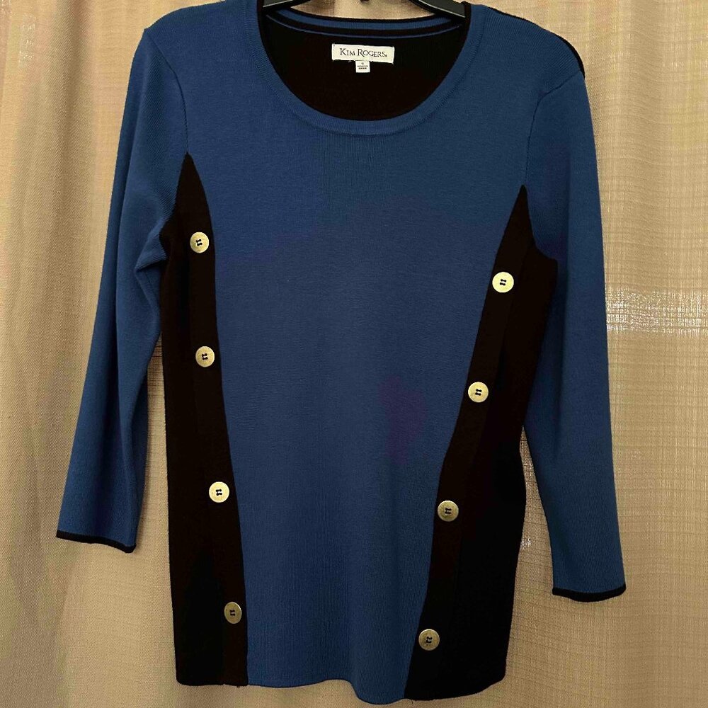 Womens Kim Rogers Color Block Sweater NWOT